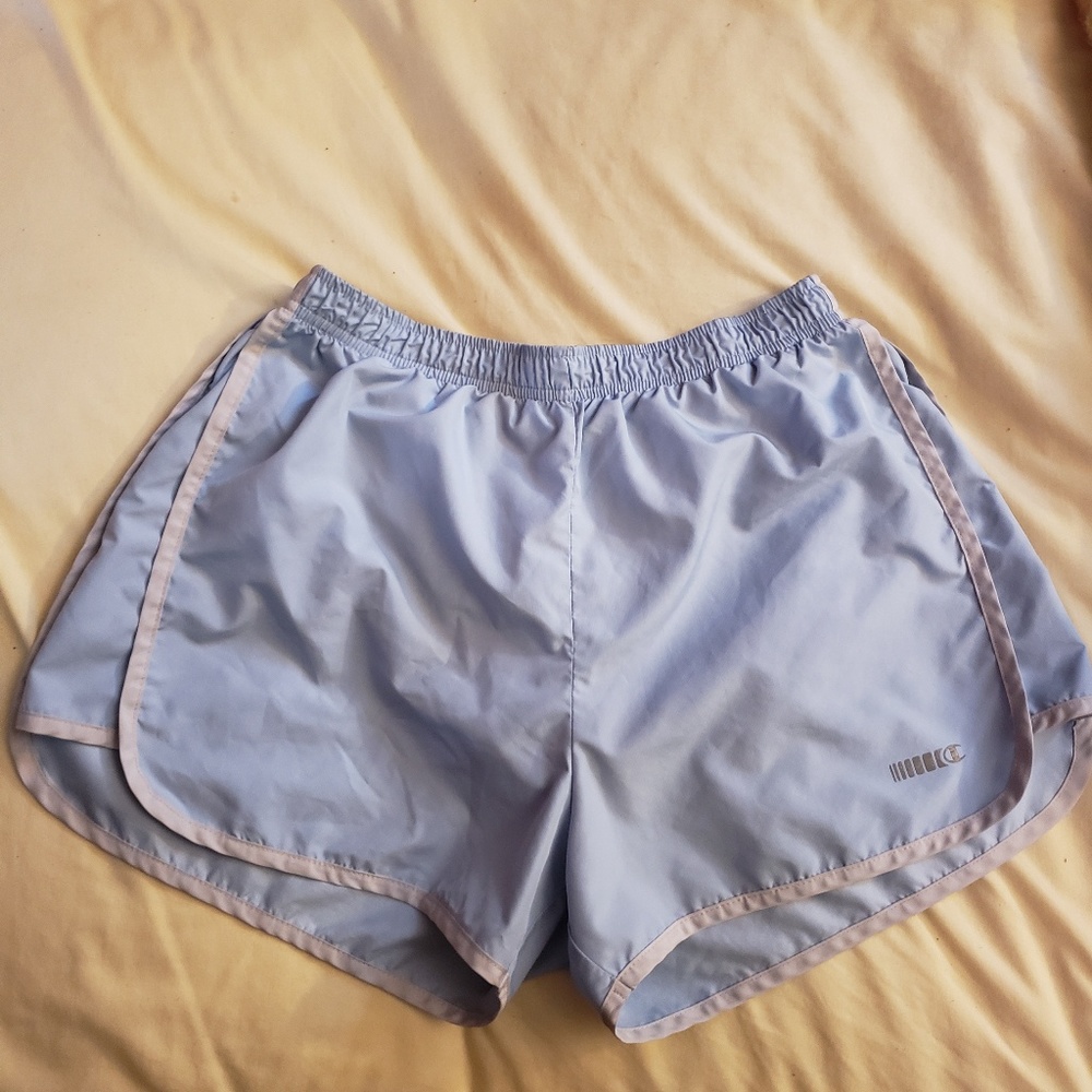 Baby blue champion shorts